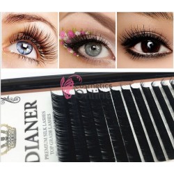 Gene false fir cu fir Ldianer din matase, tip banda C/0.15 de 14mm White, cutie usor deteriorata